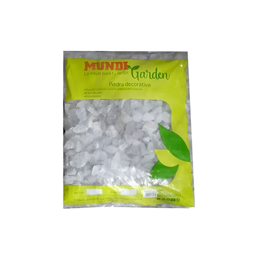 [126067] Piedra decorativa 1" 45-lb mundigarden blanco
