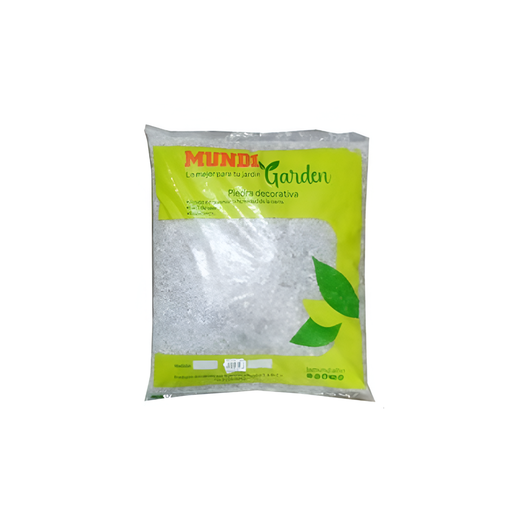 [126816] Piedra decorativa 3/16" 45-lb mundigarden blanco