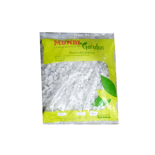 [126066] Piedra decorativa 3/4" 45-lb mundigarden blanco