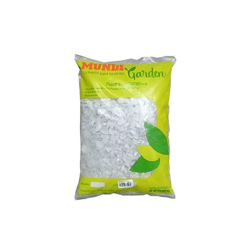 [125700] Piedra decorativa 3/8" 15-lb mundigarden blanco