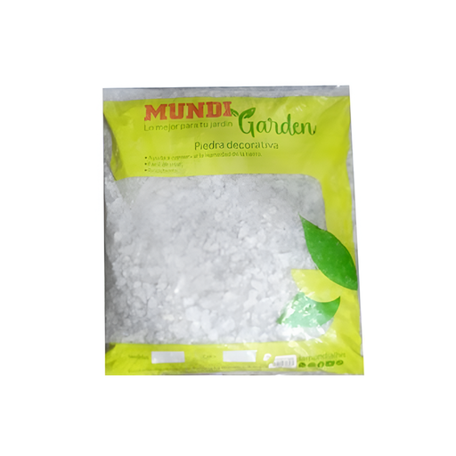 [126068] Piedra decorativa 3/8" 45-lb mundigarde blanco