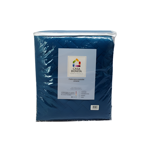 [113330] Sobrecama para queen casa bonita 25886 teal