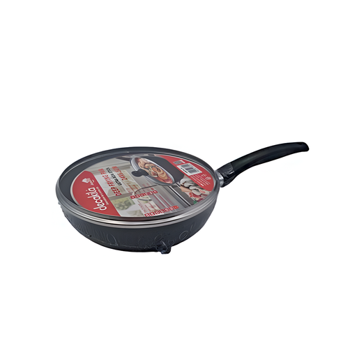 [144152] Olla de aluminio 28cm con mango y tapa decakila kmep018r
