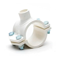 Abrazadera pvc 2"x1/2" blanco