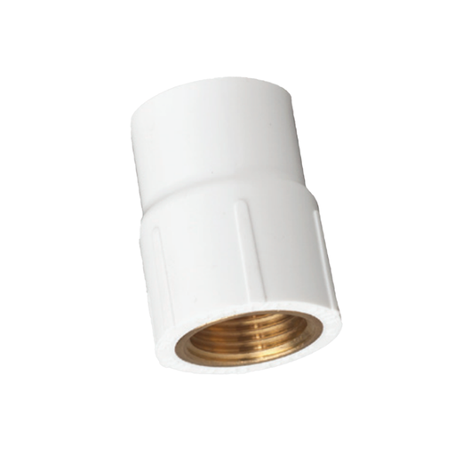 [65284] Adaptador pvc hembra 3/4" con rosca de metal durman