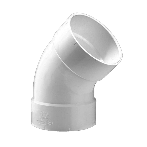 [53699] Codo pvc 3"x45 para drenaje inyectable durman