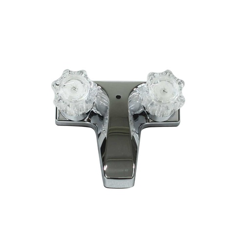 [3985] Llave lavabo 4" 2-perillas de acrilico 021-001=l-0201