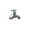 Llave pila 1/2" pvc celco 103203 gris/café