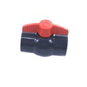 Valvula balin 2" pvc con rosca perilla roja ld-828 gris