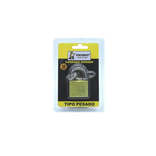 [28374] Candado vikingo 30mm dorado 8/bp30* blister