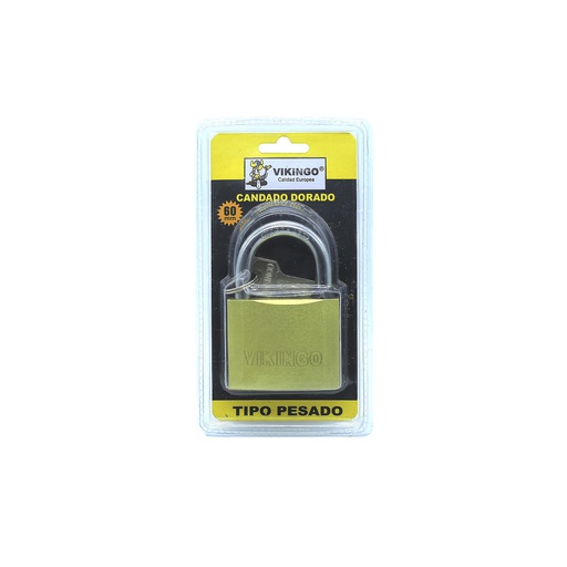 [28377] Candado vikingo 60mm dorado 8/bp60* blister