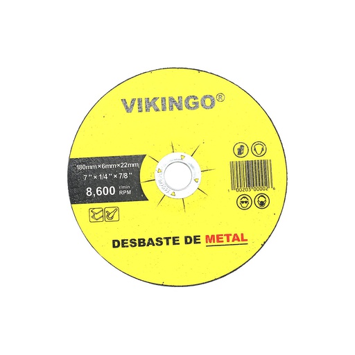 [28414] Disco desbastar metal 7x1/4x7/8" vikingo 8/gd-m7