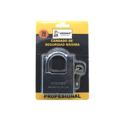 [29622] Candado vikingo 70mm niquelado 8/bl-770