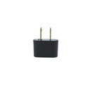 Adaptador electrico plano a plano 392 negro