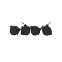 Rodos para mueble nylon 4pc con pin bk 2" 30kg