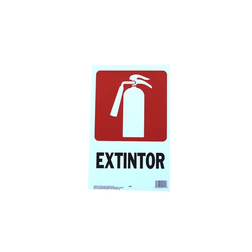 [49087] Rótulo plástico "extintor" 10"x14" 24911