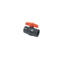 Valvula balin 3" pvc sin rosca perilla roja ld-828 gris
