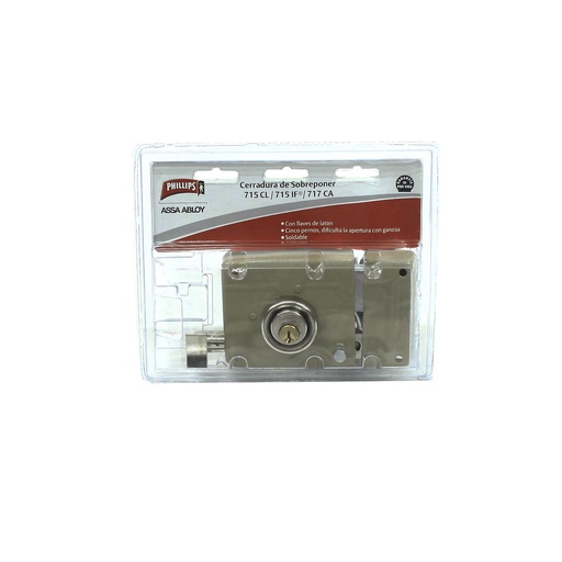 [80480] Llavin doble seguro phillips 715cl-d derecho