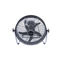 Ventil piso 14" 3-vel west 72717 negro / plateado