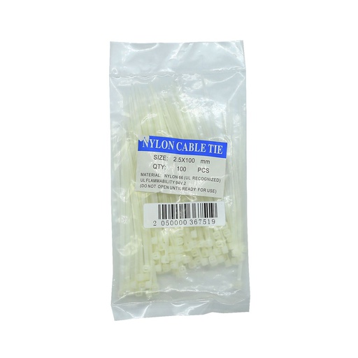 [85126] Abrazadera plastica aj 4" 100pc blanca