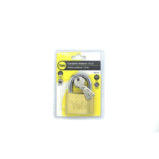 [61076] Candado yale 60mm laton 110/60=1109 blis