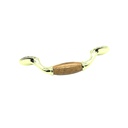 Llamador dorado 80mm con madera zw3315