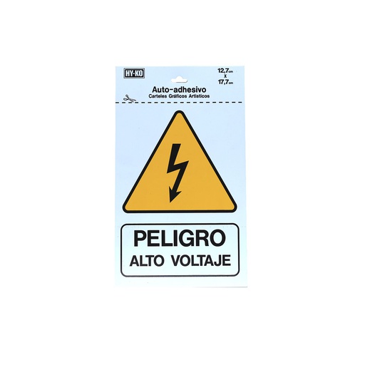 [38438] Rotulo autoadhesivo "peligro alto voltaje" 5