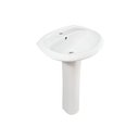 Lavamano ceramica luigi con pedestal adp-1060 blanco