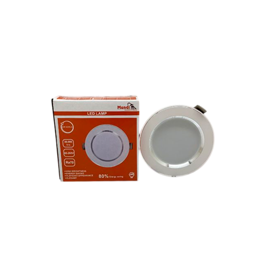 [142385] Lampara empotrable led 6w 3000k mundi-lite blanco /gris