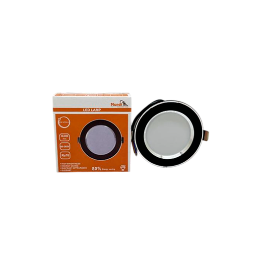 [142381] Lampara empotrable led 6w 3000k mundi-lite negro /gris