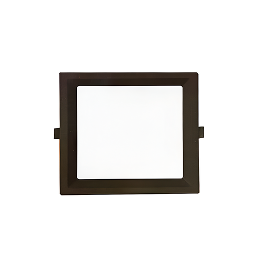 [142413] Lampara panel empotrable led 18w 16cm 6500k mun negra
