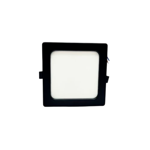 [142405] Lampara panel empotrable led 25w 20cm 3000k mun negra