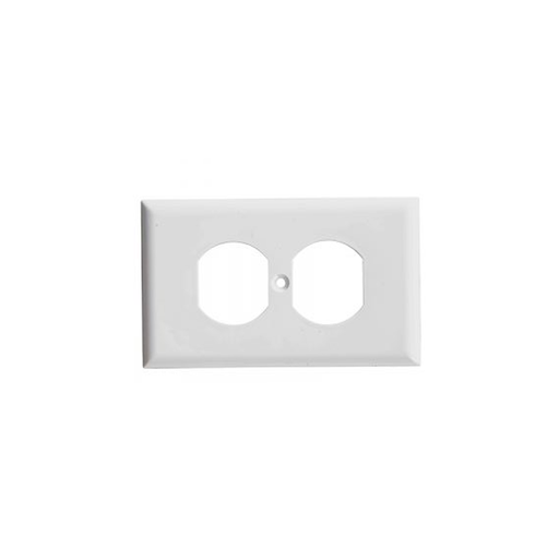 [117555] Placa plastica para toma doble aguila 2132w blanco