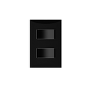 Switch doble 15a 3v eagle 1004b-bk negro
