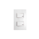 Switch doble empotrable t&j 8004-pl plata