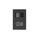 Switch sencillo con toma empotrable t&j 8006-negro