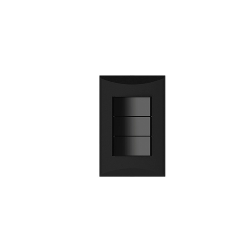 [127047] Switch triple empotrable 15a eagle 1005-bk negro