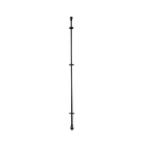 Cortinero metalica 66-120" con soporte 120115 negro / plateado