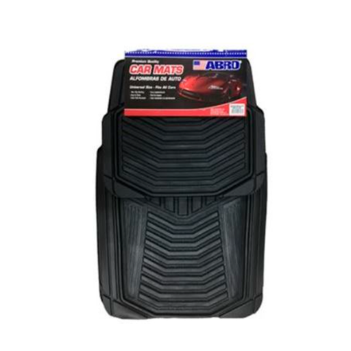 [89769] Alfombra de hule para carro 4 piezas abro cm1866p negra