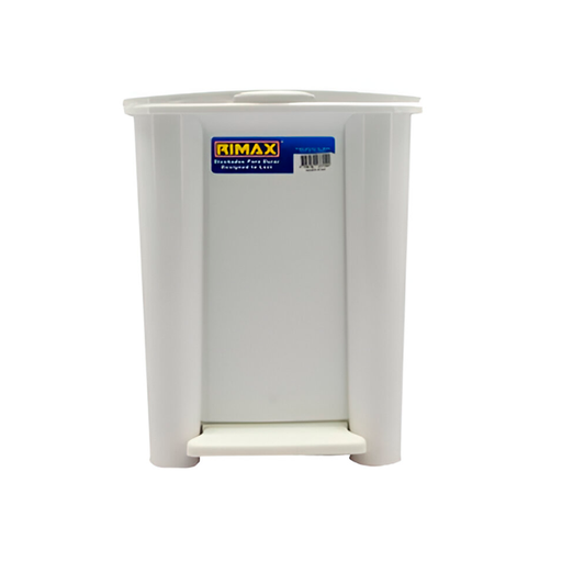 [89536] Basurero plastico 8l con pedal rimax 3702 blanco