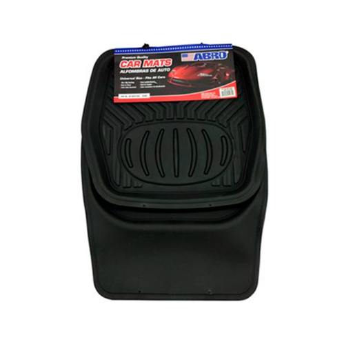 [81896] Alfombra de hule para carro 4 piezas abro cm5001p negra