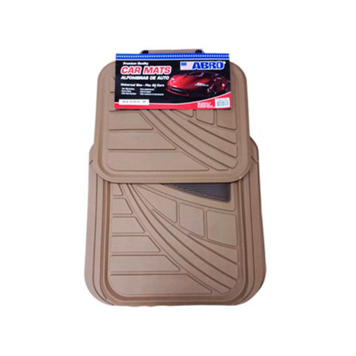 [81900] Alfombra de hule para carro 4 piezas abro cm1862p beige