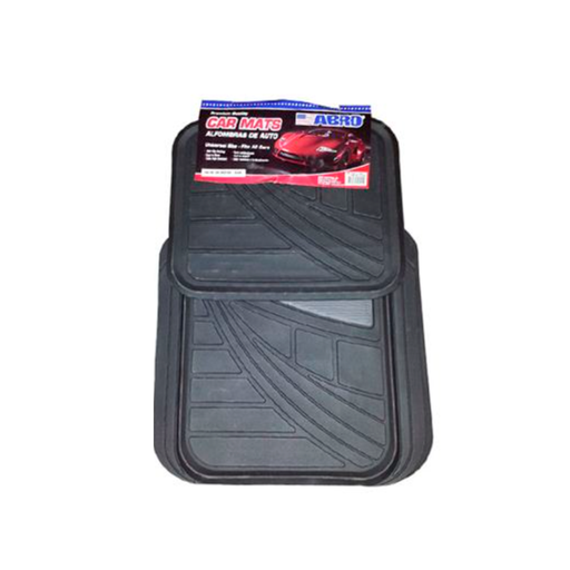 [81902] Alfombra de hule para carro 4 piezas abro cm1862p negra