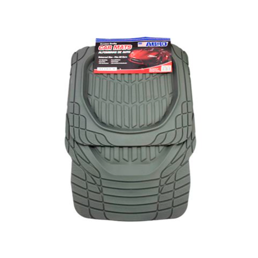 [81907] Alfombra de hule para carro 4 piezas abro cm1861p gris