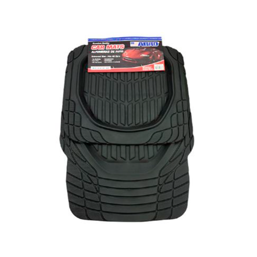 [81908] Alfombra de hule para carro 4 piezas abro cm1861p negra