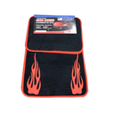 Alfombra de tela para carro 4 piezas abro cm8002f negra con rojo