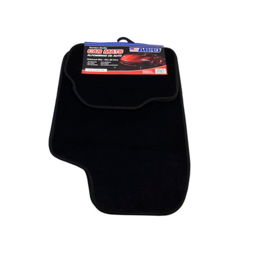 [81932] Alfombra de tela para carro 4 piezas abro cm8128 negra