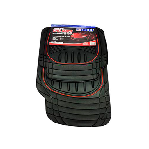 [81938] Alfombra de hule para carro 4 piezas abro cm10014 negra