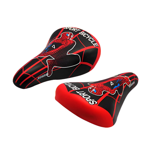 [94726] Montura bicicleta spiderman az-0625 negro/rojo