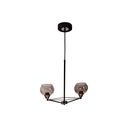 Lampara colgar 2l 60w lumi 22696-2 negro/cromo